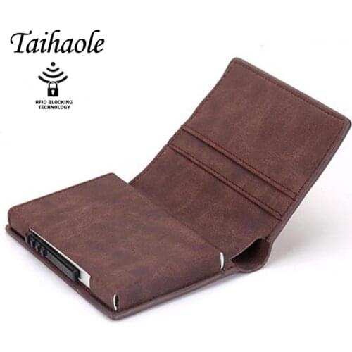 Taihaole New Slim Credit Card Holder Aluminium Men Women Metal Wallet for Card ID Holders Business Card Package RFID Protector