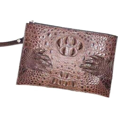 Ejiang new Thailand import crocodile bag leisure business male Thin men envelope bag Hand bag men clutch bag