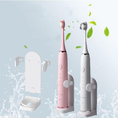 Electric Toothbrush Holder Wall-Mounted Holder Space Saving Rack Creative Punch-free Traceless Keep Dry Bathroom Stand Accessory