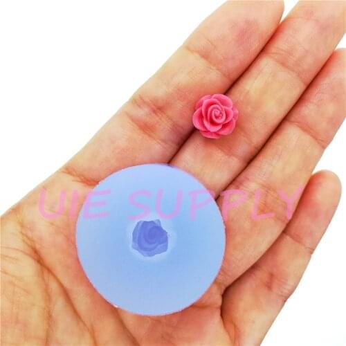 HYL450U 10.3mm Mini Rose Flower Silicone Mold Cake Decoration Fondant Craft Resin Art Nail Art Earrings Necklace Pendant Clay