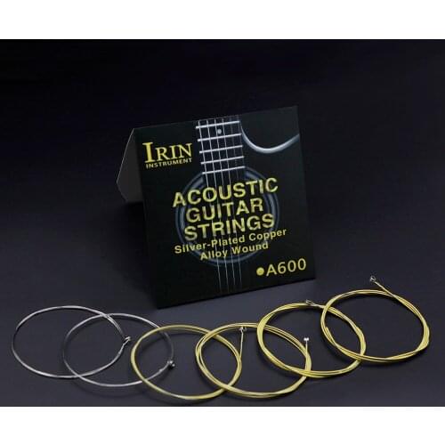 M MBAT High Quality A600 6pcs/ Pack Original Acoustic Guitar Strings Set Steel Core Silver-Plated Core Copper Alloy Strings