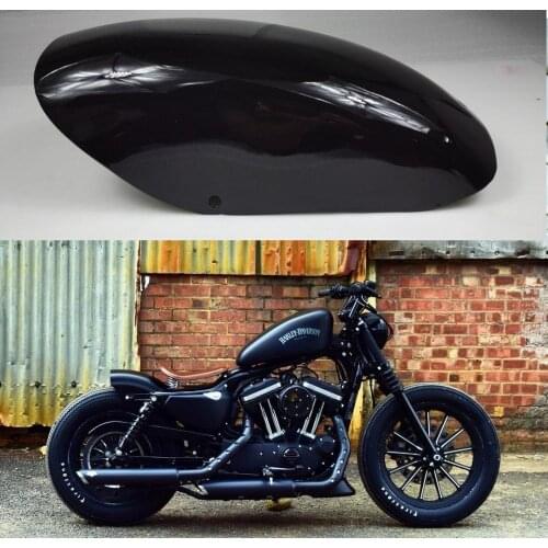 Short Flat Rear Fender Bobber Cafe Racer for Harley Davidson Iron Sportster XL 883 1200 48 72 Forty Eight Seventy Two Black