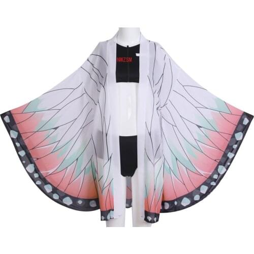 Demon Slayer Shinobu Kocho Cosplay Costume Swimsuit Kimetsu no Yaiba Kimono Agatsuma Zenitsu Bikini Beach Anime Summer Set