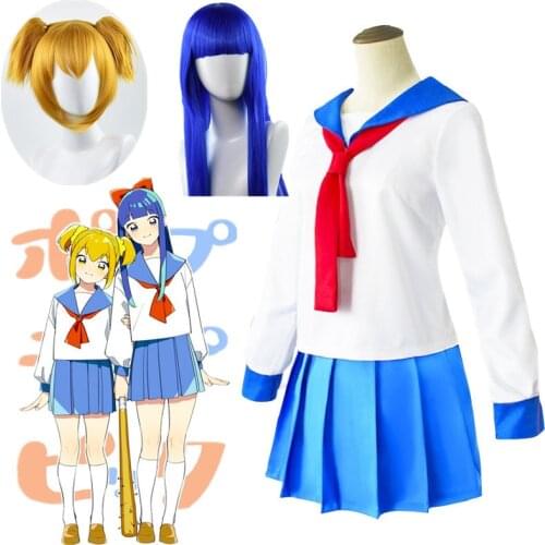 Poputepipikku Cosplay Costumes Popuko Cosplay Pipimi Costume Anime Pop Team Epic Woman School Uniform Winter