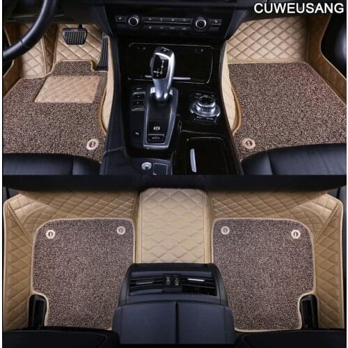 CUWEUSANG Car Floor Mats for BMW e36 e39 e46 e60 e90 f10 F15 F16 f30 x1 x3 x4 x5 x6 1/2/3/4/5/6/7 series car foot mats