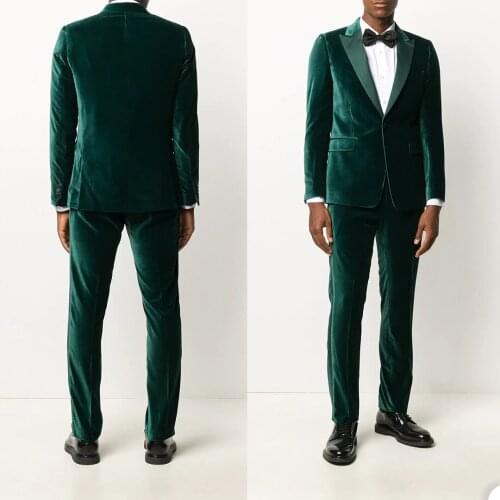 Handsome Men Tuxedos Custom Made Peaked Lapel Pocket Blazer Wedding Gtoomsmen Prom Business Office 2 Pieces Sets