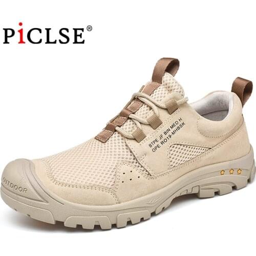 Large Size 38-46 Breathable Mens Casual Sneakers Lightweight Outodoor Walking Trekking Shoes Male Comfortable Men shoes hombre