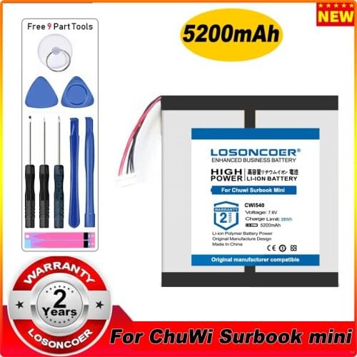 LOSONCOER 5200mAh For ChuWi Surbook Mini & CWI540 Tablet PC NV30140146-2S Battery