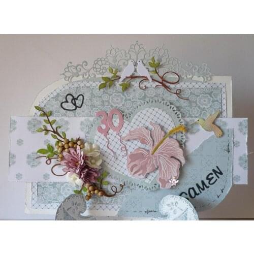 Mmao Crafts Metal Steel Cutting Dies New Flower bird decoration Stencil For DIY Scrapbooking Paper/photo Cards Embossing Dies