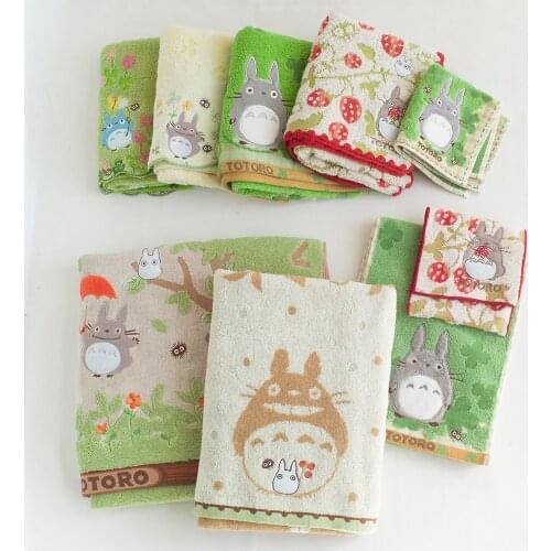 My Neighbor Totoro Strawberry Baby Face Towel Pure Cotton Infants Handkerchief Bibs Saliva Towel Japanese Cartoon Characters