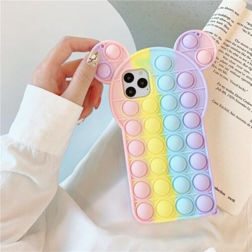 Cartoon fun 3D rainbow Phone case For HUAWEI P40 P30 Mate40 Mate30 pro Nova 8 7 SE 6 5 Pro kid gift new cute Soft silicone cover