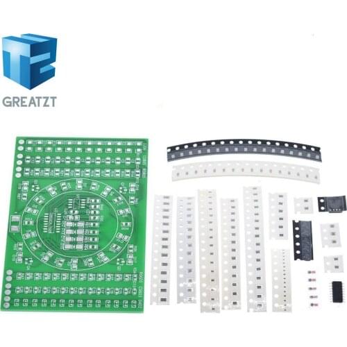 DIY Kit SMD Rotating Flashing LED Components Soldering Practice Board Skill Electronic Circuit Training Suite Electronic DIY Kit