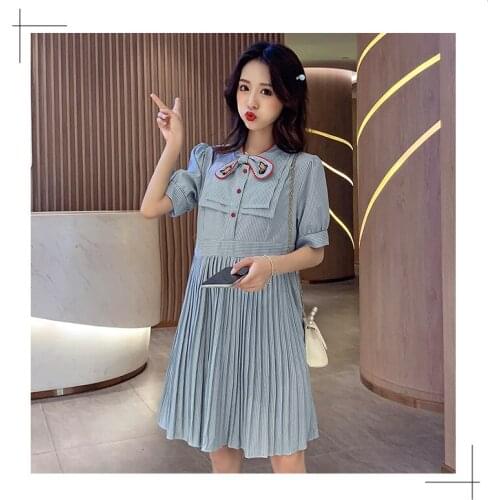 Spring and Autumn New Fashion Loose Maternity Dress Mid-length Shirt Bottoming Maternity Spring Comfortable Top