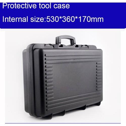 530*360*170mm plastic Tool case toolbox suitcase Impact resistant Instrumentation box Car storage box camera case with foam