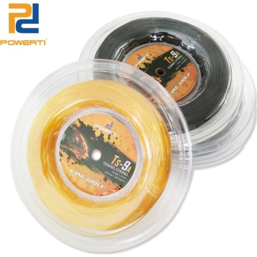 POWERTI 200m Reel Fire Wolf Poly Tennis String 1.25mm Sport Durable Training Round Tennis String TS-9A