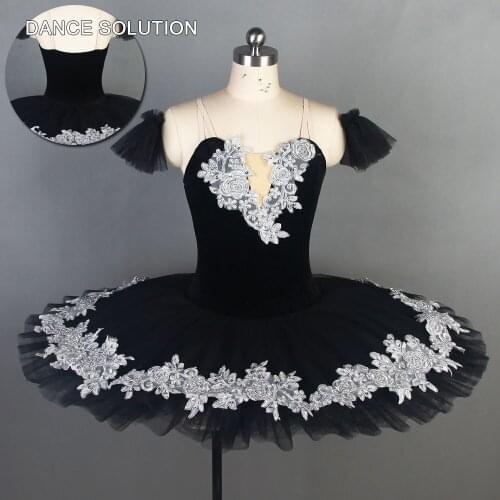 BLL110 Pre-professional Pancake Tutu with Black Velvet Bodice for Adult & Girl Ballerina Dance Dress Stage Performance Costumes