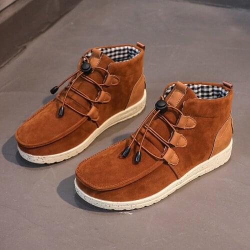 New Product Sale! Autumn Lace-up Comfortable Flat Shoes, Comfortable Inner Plaid Cloth Large Size Womens Shoes