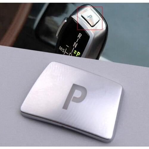 Silver ABS Gear Shift Knob "P" Push Button Cover Trim Fit For BMW 3 5 7 Series X3 X4 X5 X6 2014 2015 2016