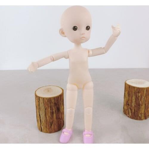 New 26cm BJD Doll Naked Body and Head DIY Toys Bjd Doll DIY Practice Makeup Without Makeup Head for Girls Toy