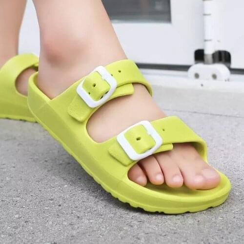 Womens Summer Slippers Soft Anti Slip And High Elastic Household Casual Slippers Colorful Womens Sandals Boken Shoes