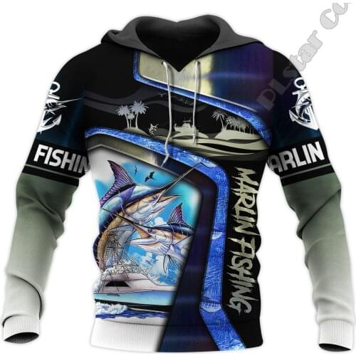 PLstar Cosmos Tuna MaHi Marlin NewFashion Fishing Fisher Animal Funny Tracksuit Pullover Harajuku 3DPrint Men/Women Hoodies T-6