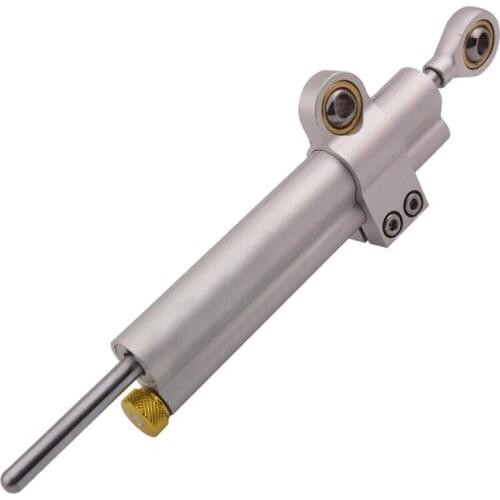 For Honda Suzuki BMW General type Kawasaki Yamaha Motorcycle Silver Universal CNC Aluminum Motorbike Motorcycle Steering Damper
