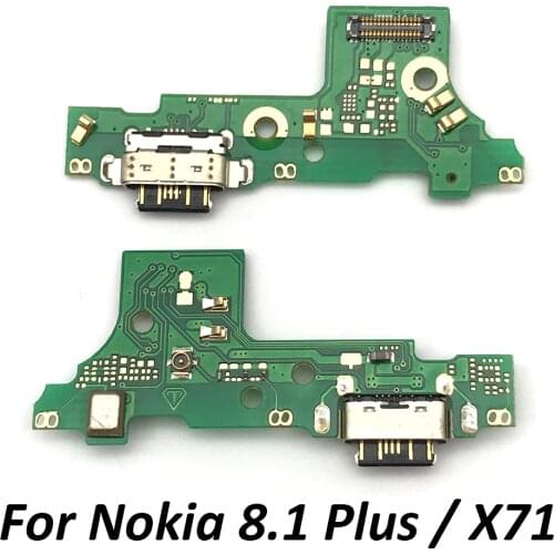 USB Charging Port Mic Microphone Dock Connector Board Flex Cable Repair Parts For Nokia X71 / 8.1 Plus