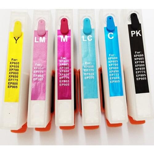 Vilaxh T2431XL 24XL Refillable Ink Cartridge For Epson T2431 - T2436 Expression XP-750 XP-760 XP-850 XP-860 XP-950 XP-55 XP-960