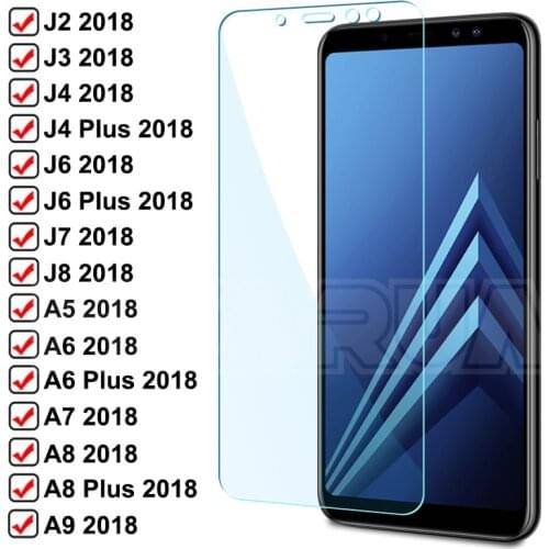 9H HD Tempered Glass For Samsung Galaxy A5 A7 A9 J2 J3 J7 J8 2018 Screen Protector A6 A8 J4 J6 Plus 2018 A10 A30 A50 A70 Glass