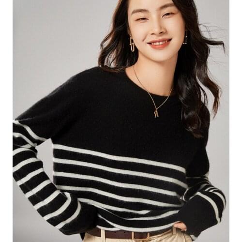 2021 woman winter 100% Cashmere sweaters knitted Pullovers jumper Warm Female O-neck blouse blue long sleeve clothing