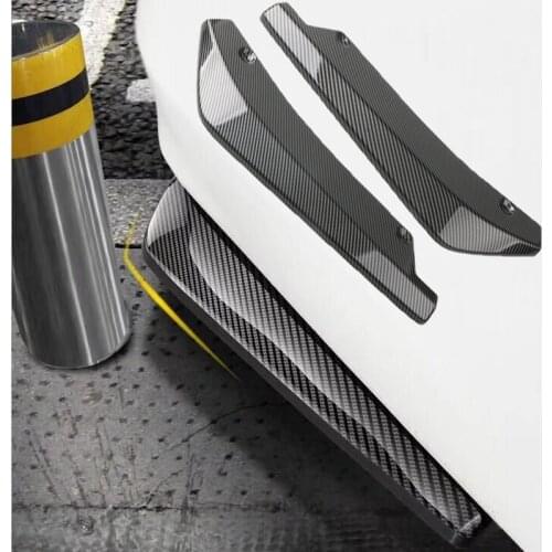 1 Pair Carbon Fiber Car Rear Bumper Lip Diffuser Splitters Protection Side Extensions For BMW E46 For Benz W204 For Audi A3 A4