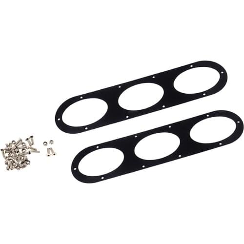 Black 2x Universal Car Rear Bumper Race Air Diversion Diffuser Panel 3 Holes