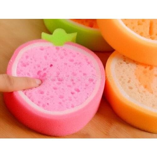 200PCS Fresh Fruit Style Thickening Sponge Bowl Cleaner Kitchen Anti-Oil Sponge Eraser