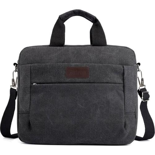 2020 Men Canvas Shoulder Bag Solid Color Zip Soft Crossbody Versatile Travel Casual Tote Bolsa Feminina Purses And Handbags Sac