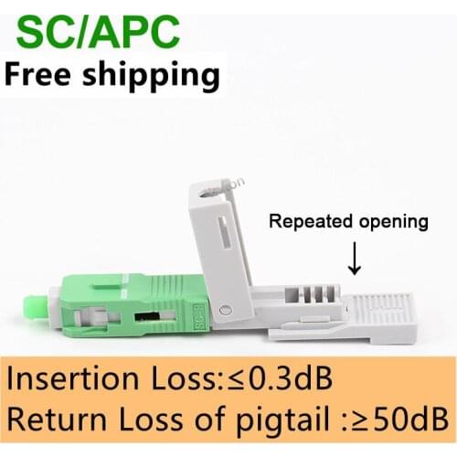 2021 New High Quality SC APC SM Single-Mode Optical Connector FTTH Tool Cold Connector Tool SC UPC Fiber Optic Fast Connnector
