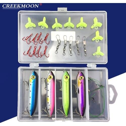 4pcs Mini Crankbait Fishing Lures Topwater 95mm 14g Hard Bait Floating Pencil Minnow Swimbait Wobblers Carp Fish Accessories Set