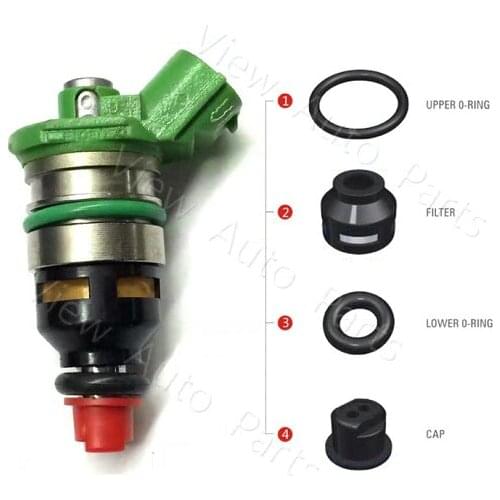 6 Set Denso FJ336 Fuel Injector Repair Kits for 92-95 MAZDA 929 3.0L V6 including Filter Rubber Orings Plastic Cap VD-RK-0041