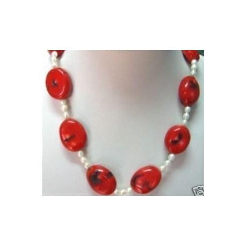 TURQUOISEs & RED CORAL NECKLACE Fashion Free shipping