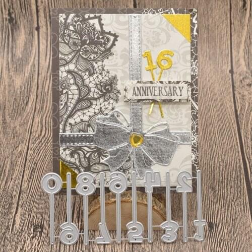 0 to 9 Numbers Digital Metal Cutting Dies Words for Scrapbooking Album Birthday Anniversary Card Making Paper Embossing Die Cuts
