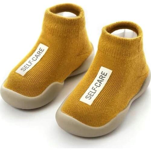 Unisex Baby Shoes Toddler Girl Kids Soft Rubber Sole Knit Booties Anti-Slip