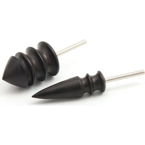 Leather Edge Electric Polishing Slicker Flat/Pointed Head Sandalwood Leathers Craft DIY Tools Tip Burnisher