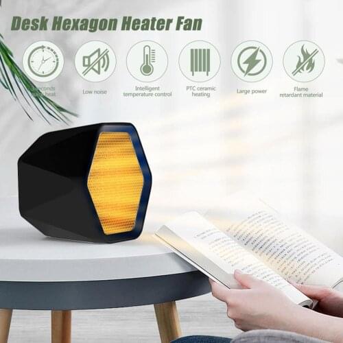 600W 220V Portable Electric Heater Desktop Household Intelligent Temperature Control Heater For Home Office Hexagon Heater