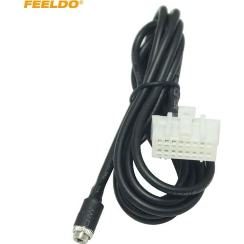 FEELDO Car Female Jack AUX In Input interface Adapter Cable For Mazda 3 6 M3 M6 MX-5 RX8 Besturn B70 Audio Cable Data Wire