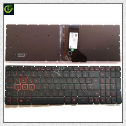 Spanish Backlit Keyboard for Acer Nitro 5 AN515 AN515-51 AN515-52 AN515-53 AN515-41 AN515-42 AN515-31 AN515-51-56U0 Latin LA sp