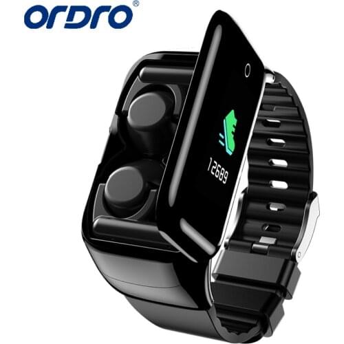 M7 Multifunction Heart Rate Monitor Blood Pressure Sports Pedometer 2-in-1 Smart Bracelet With Bluetooth Earphones Great Gifts