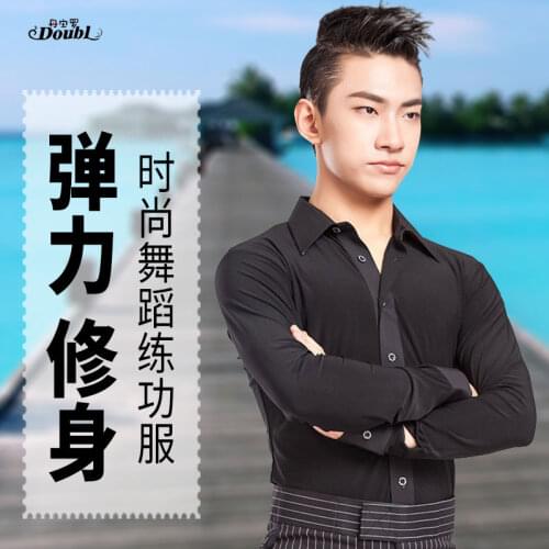 Latin dance costumse long sleeves latin dance tops for men latin dancing jackets S-3XL