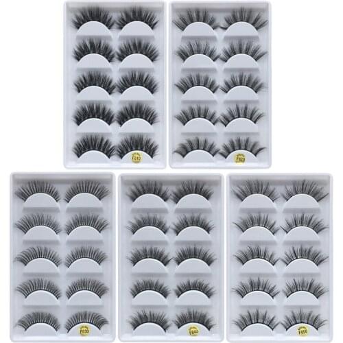 Eldridge Fake Lashes 5 pairs Mink Eyelashes 3D False lashes Thick Crisscross Makeup Eyelash Extension Natural Volume eyelashes