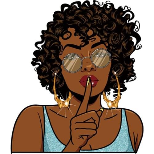 Patches For Clothing Balck Girl Iron On Heat Transfer DIY A-level Washable Clothes Sticker Application Patch Black Men