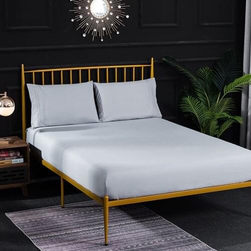 Solid Color Flat Bed Sheet Bed Mattress Protective Cover US EU Size Soft Sanding Bed Linen Stretch Bedspread