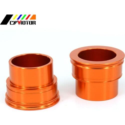 Orange Billet Front Wheel Hub Spacers Suit For KTM SX SXF XCF EXC EXCF EXCW XCW SMR 125 200 300 350 400 450 500 530 DIRT BIKE